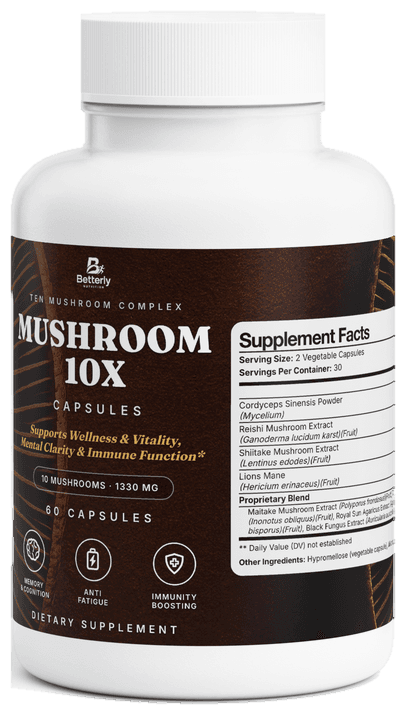 Mushrooms — Betterly mushroom complex 10 x bottle